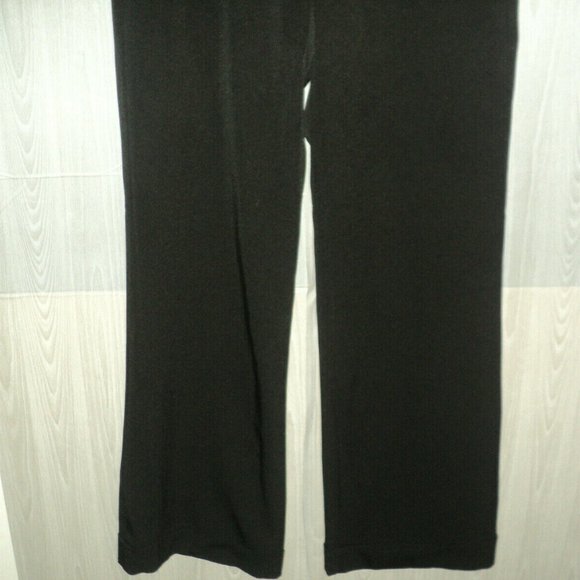 New Vintage Adolfo Dress Pants Size 14 Black Cuffed Flat Front Style #7313 - Picture 3 of 8